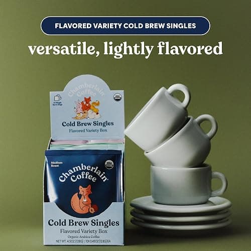 Chamberlain Coffee Flavored Variety Box – 10 Single Serve Bags w/Different Flavors for Cold Brew or Iced Drinks - Ideal for Summer Use, at Home, Camping, or Travel - Coffee Gift Set for Any Occasion thumbnail 4