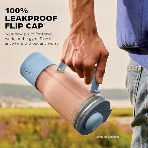 Ninja Blendboss™ | Personal Blender for Smoothies & Frozen Drinks | 26oz Travel Tumbler with LeakProof Lid, Chug Spout & Detachable Straw | Auto-iQ Technology | Cyberspace | DB351CY thumbnail 5