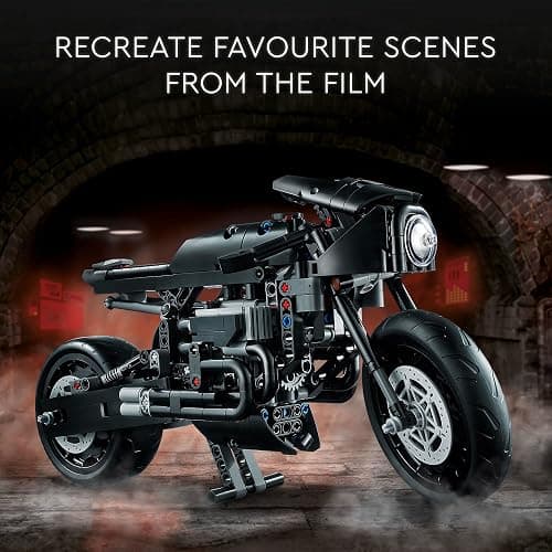 LEGO Technic The Batman – BATCYCLE Set 42155, Collectible Toy Motorcycle, Scale Model Building Kit of The Iconic Super Hero Bike from 2022 Movie thumbnail 3