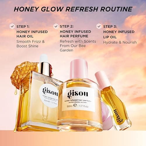 Gisou Honey Infused Hydrating Lip Oil, Nourishing Lip Moisturizer for Dry Lips, 0.27 fl oz (Watermelon Sugar) thumbnail 9