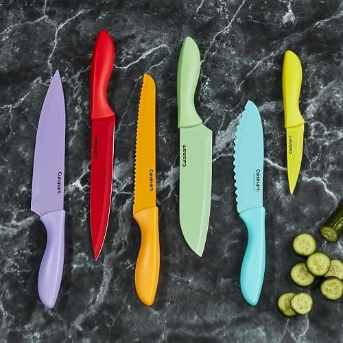 Cuisinart 12-Piece Kitchen Knife Set, Advantage Color Collection with Blade Guards, Multicolored, C55-12PCER1 thumbnail 5