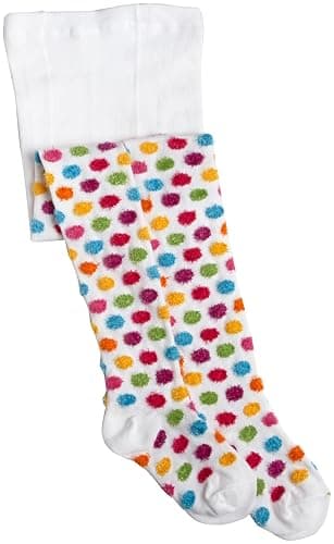 Jefferies Socks Girls 2-6X Fuzzy Dot Tights - Image 1