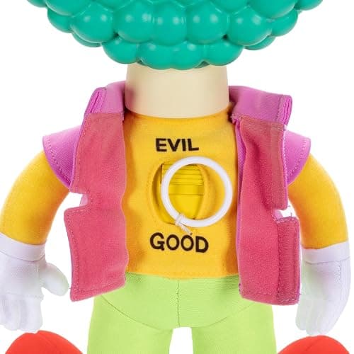 Disney The Simpsons Talking Krusty Doll Plush, 16-Inches Tall Good and Evil Krusty Pull String Doll Toy, from The Classic Treehouse of Horror III Episode thumbnail 2