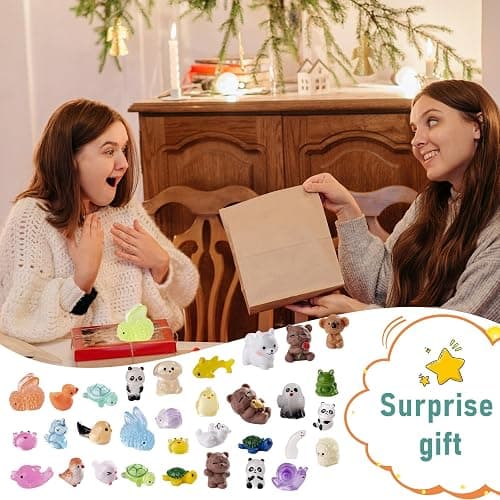 jrootouh 140 Pack Mini Animals Tiny Duck，Cow，Bee Figurines Bulk for Miniature Dollhouse Decor Accessories Garden Aquarium Potted Ornament Party DIY Charms Office Classroom Activity to Hide thumbnail 9