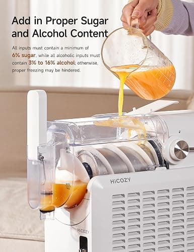 HiCOZY F1 Slushie Machine, Professional Frozen Drink Maker, Slushy Machine for Home, No Ice Needed, Self-Cleaning, 5 Presets for Milkshakes, Cocktail, Frappes, and More thumbnail 4