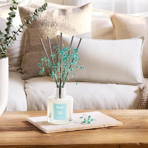 Airkeep Reed Diffuser Set,3.38 fl oz (100 ml) - Ocean Breeze Oil Diffusers with 8 Reed Sticks, Home Fragrance Reed Diffuser for Bathroom Shelf Decor thumbnail 5