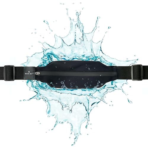 No-Bounce Slim & Secure Running Belt, Fits ALL Phones, Keys, Cards, Gels | Comfortable for Long Runs, Running Waist Pack for Men, Slim Running Belt Fanny, Comfortable for Long Runs, Adjustable Sizing - Image 1