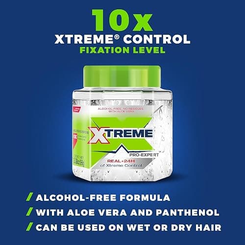 Xtreme Professional Hair Styling Gel, Clear, 10X Control Fixation Level, 8.81 oz, 3 Pack thumbnail 4