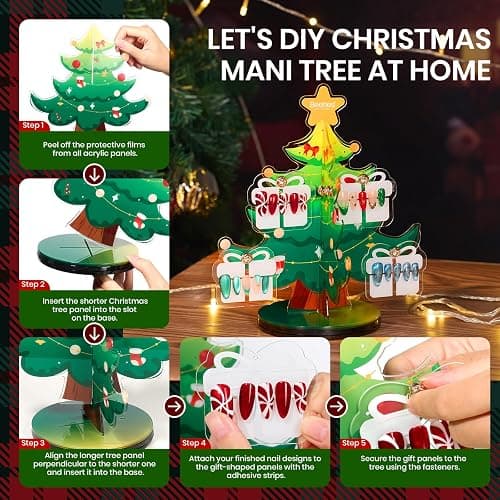 Beetles 67Pcs Gel Nail Kit Crystal Christmas Gifts for Women Teen Girls - 12 Colors Cat Eye Red Glitter Gel Polish Kit with U V Light & Nails Stand Acrylic Holder Display Nails Stuff Manicure Set thumbnail 8