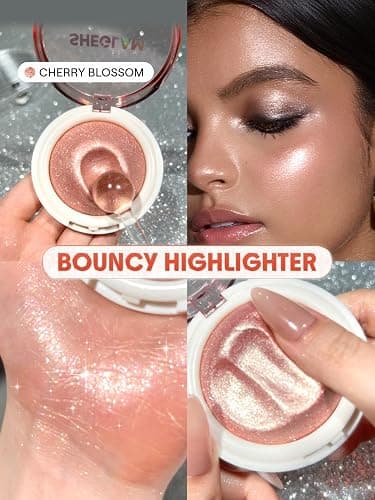 SHEGLAM Glowchi Bouncy Highlighter Mochi-like Formula Highlighter Long-lasting Shimmer Makeup-Cherry Blossom thumbnail 5