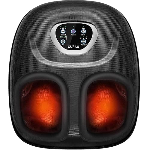CuPiLo Foot Massager FSA Eligible HSA, Feet Massager with Heat for Plantar Fasciitis Relief, 5 Levels Compression & Vibration Massage for Neuropathy, Christmas Gifts for Women Men, Fits Up to 13" - Image 1