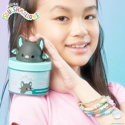 Original Squishmallows Aldous The Fruit Bat Premium Cloud Slime, Vanilla-Scented, 8 oz., Storage Container with Figurine Topper, Rubber Charm, Goodie Bags Stuffers, Kids Party Favors, Sensory Toy thumbnail 2