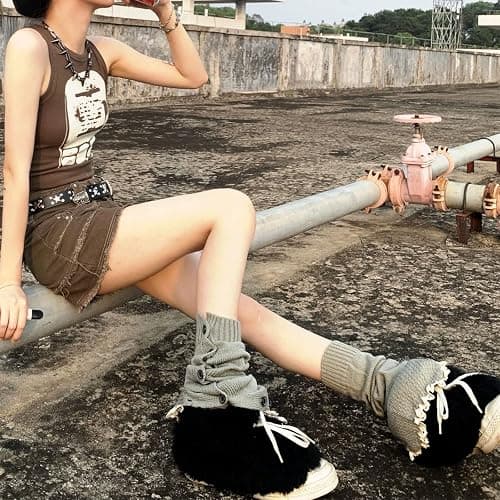 Lebaley Kawaii Leg Warmers Y2K Harajuku Legs Warmer for Girls Women Lolita Accessorie Gothic Long Sock Winter Ankle Warmers thumbnail 6