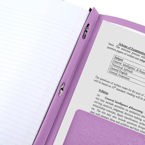 Five Star 2-Pocket Folder, Plastic Folder with Stay-Put Tabs and Prong Fasteners, Holds 8-1/2" x 11" Paper, Amethyst Purple (38750) thumbnail 6