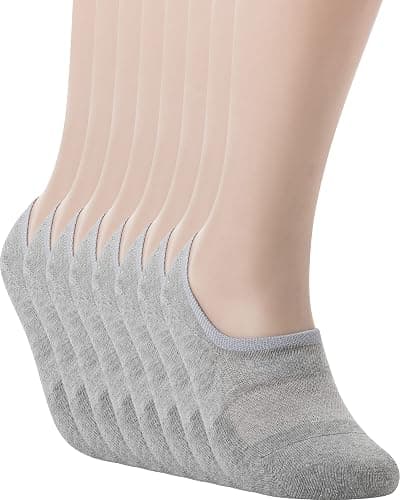 Pro Mountain No Show Socks Wide Toe Box For Health Bunion Unisex Size S to X-Large Cotton Cushion Footies - Image 1