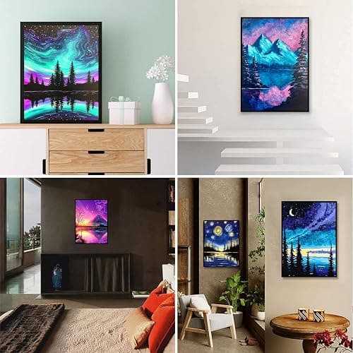 TINY FUN 12 Pack Diamond Painting Kits for Adults 5D Diamond Art Kit Paint by Number for Beginners, DIY Paint with Round Full Drill Diamonds Paintings Gem Art for Home Wall Decor Gift (12X16 Inch thumbnail 8