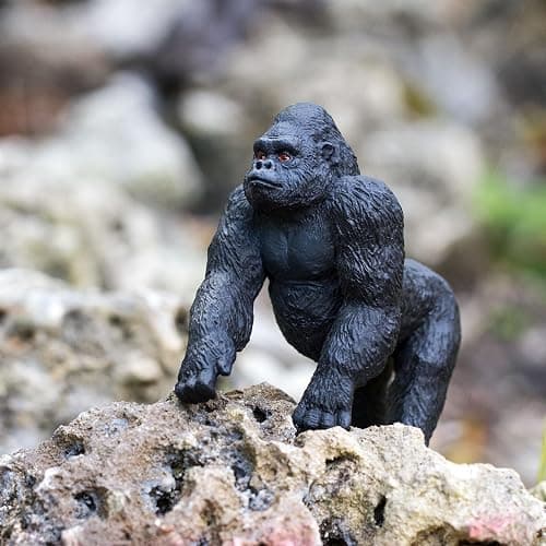 Safari Ltd. Lowland Gorilla Figurine - Lifelike 4.25" Primate Figure - Educational Toy for Boys, Girls, and Kids Ages 3+ thumbnail 2