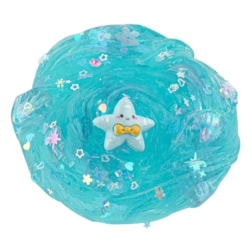 Shell Blue Clear Premade Slime, Stretchy & Non-Sticky, Slime Party Favors & Boys & Girls Gifts thumbnail 4