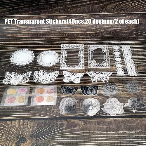260PCS Vintage Journaling Scrapbooking Supplies Scrapbook Sticker Paper Ephemera Pack for Bullet Junk Journal Planners Collage Craft Notebooks Album (Flowers and Butterflies) thumbnail 6