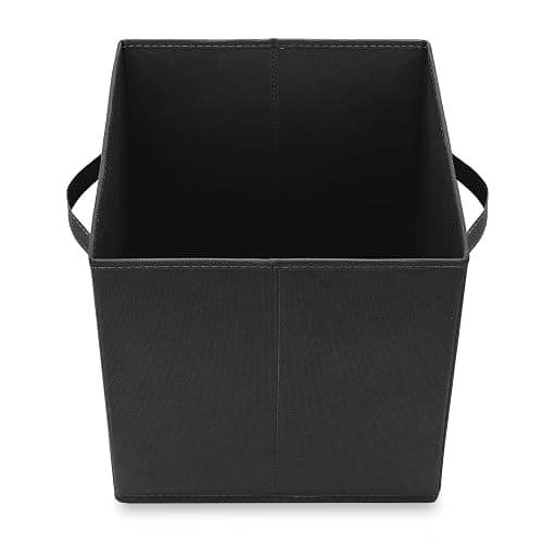 Casafield Set of 6 Collapsible Fabric Cube Storage Bins, Black - 11" Foldable Cloth Baskets for Shelves, Cubby Organizers & More thumbnail 6