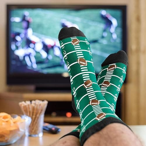 Funny Socks For Men - Cool Mens Football Socks, Sports Stocking Stuffers, Funny Accessories, Ideas Gifts, Sports Gift thumbnail 3
