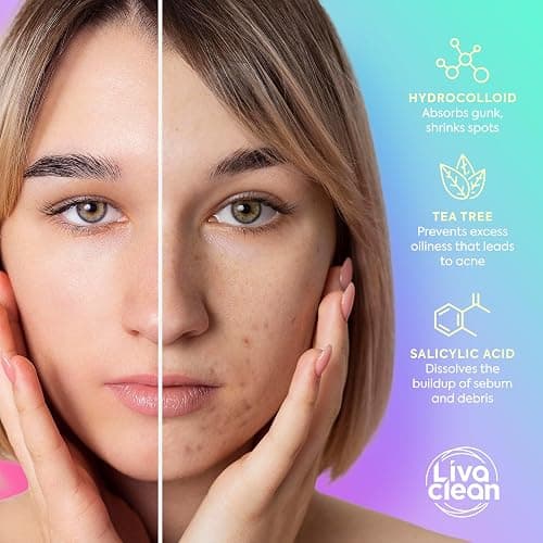 LivaClean 240 CT Cute Pimple Patches for Face w/Salicylic Acid & Tea Tree, Hydrocolloid Acne Patches Cute Star Pimple Patch for Healing, Adorable Face Stickers, Zit Patch thumbnail 6