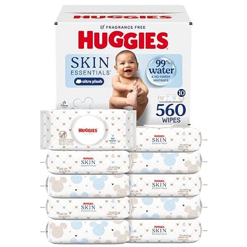 Huggies Skin Essentials Baby Wipes, 99% Water, 10 Packs, 560 Wipes - Image 1