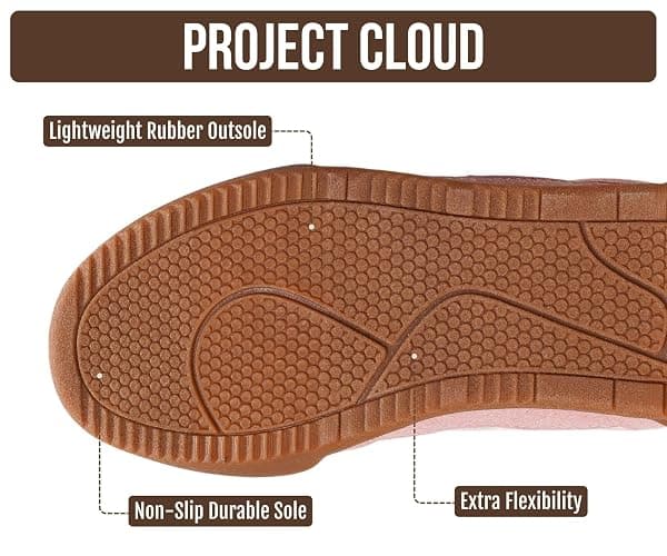 Project Cloud Leather Kids Sneakers, Shoes for Girls & Boys (Little Verdy) | Memory Foam Insole Lightweight Non Slip Outsole Easy On Design Comfortable Youth Footwear Casual Everyday Travel All Day Wear thumbnail 4
