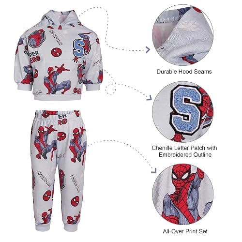 Magic Threadz Disney Clothes Baby Boys Fleece Hoodie & Pants Outfit Set – Mickey Mouse, Toy Story & Spiderman (12M–24M) thumbnail 6