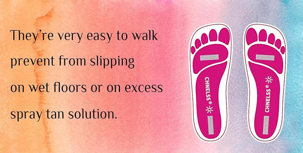 Pink 25Pairs(50Feets) Disposable Spray Tanning Feet Pads for Hygienic Foot Protectors,Comfortable & Hygienic Spray Tan Pads Feet-Specifically for the Spray Tanning Industry or Salon thumbnail 7