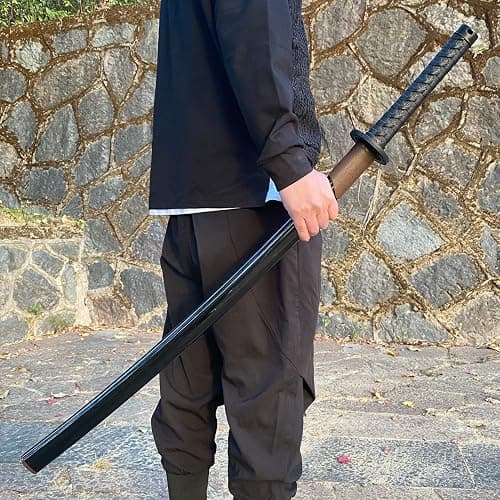 BJDJ Katana Sword - High Toughness Polypropylene Blade, Performing & Training, Includes Scabbard for Aikido thumbnail 2