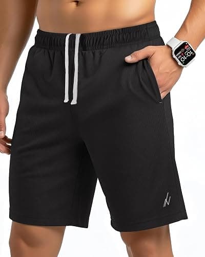 NY Threads Men's Athletic Shorts Quick Dry Loose-Fit Lightweight Running Workout Gym Shorts with Pockets - Image 1