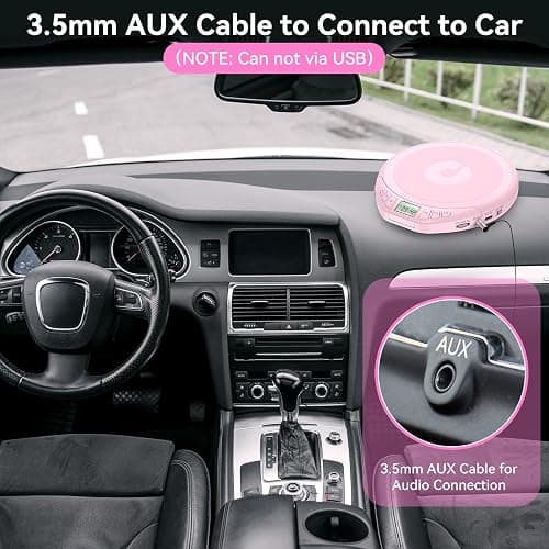 Gueray Portable CD Player with Earphones,CD Discman for Car Home with Anti-Skip Shockproof Protection,Personal CD Music Player with LCD Display Support PROG Memory Function thumbnail 6
