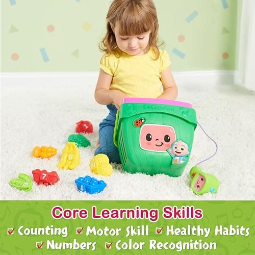 CoComelon Veggie Fun Learning Basket, Pretend Play Food, Preschool Learning and Education, 10-pieces, Music and Sounds, Kids Toys for Ages 18 Month by Just Play thumbnail 4