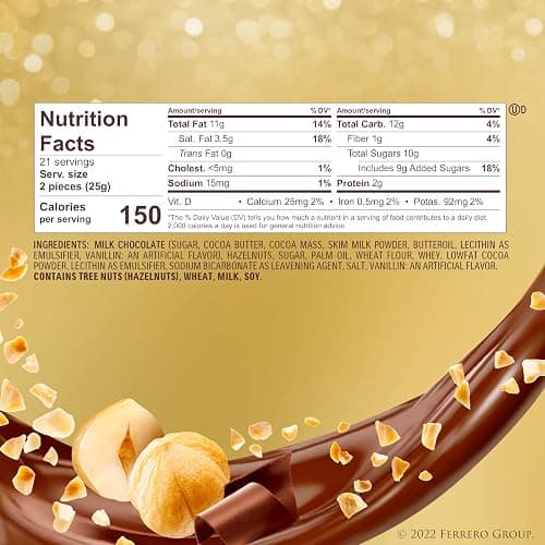 Ferrero Rocher, 42 Count, Premium Milk Chocolate Hazelnut, Chocolates for Gifting, 18.5 oz thumbnail 2