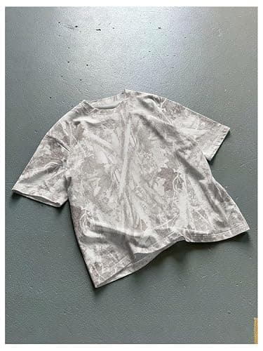 SOLY HUX Men's Camo T Shirt Short Sleeve Maple Leaf Print Vintage Tees Summer Tops Streetwear thumbnail 3