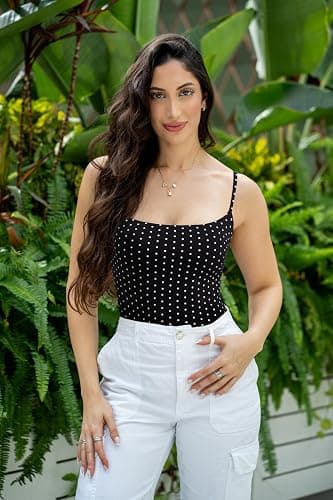 SUUKSESS Women Sexy Square Neck Thong Bodysuit Backless Cami Bodysuit Top thumbnail 4