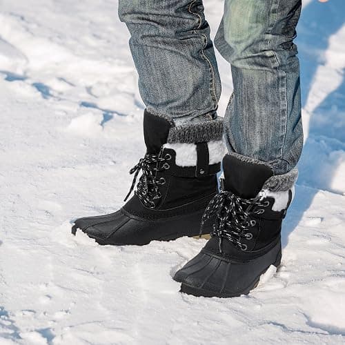 Berhood Boys Girls Winter Snow Boots Waterproof Anti-slip Warm Lining Shoes (Toddler/Little Kid/Big Kid) thumbnail 2