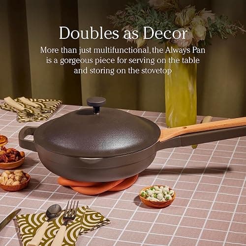 Our Place Mini Always Pan | 8.5" Ceramic Pan with Modular Lid & Beechwood Spatula | Patented 10-in-1 Nonstick, Non-Toxic Cookware Made Without PFAS | Induction & Oven-Safe up to 450°F | Lavender thumbnail 6