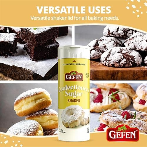 Gefen Confectioners Sugar Shaker, 8.8oz | Powdered Sugar Duster | Corn Free | Gluten Free | Premium Confection Sugar | Kosher thumbnail 5