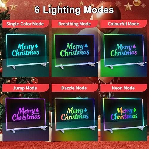 Lumiboard Led Drawing Board with 8 Colors, 13"x10" Acrylic Dry Erase Board with 13 Light Effects, Glow Doodle Board Gifts for Kids for Easter Halloween Christmas Birthday Gifts Presents thumbnail 4
