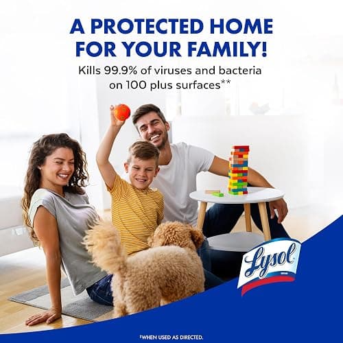Lysol Disinfectant Spray, Household Cleaning Supplies, Disinfecting Multi-Purpose Room Spray, Antibacterial Sanitizer, Deodorizer, Kills Hantavirus, Crisp Linen + Mango & Hibiscus, 19 Fl Oz, 3-Pack thumbnail 4
