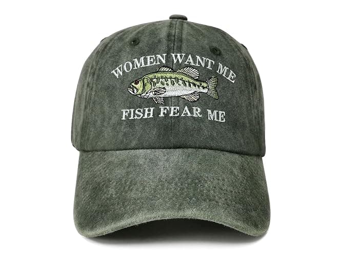Enodtter Fish Fear Me Women Want Me Hats - Image 1