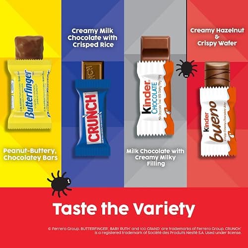 Butterfinger, Kinder Bueno, CRUNCH, and Kinder Chocolate, Assorted Candy Variety Pack, Mini Candy Bars, 30.05 oz thumbnail 4