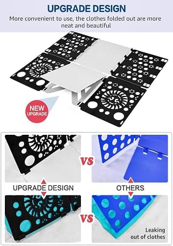BoxLegend Version 3 Shirt Folding Board T Shirt Clothes Folder Durable Plastic Laundry Folders Folding Boards Helper Tool for Adults and Children (Black&White) thumbnail 7