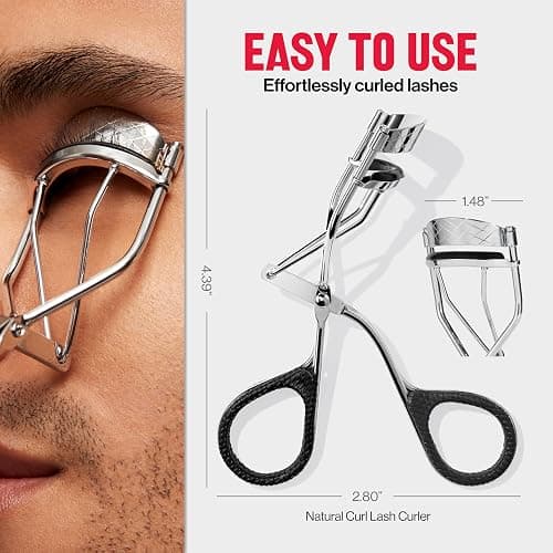 Revlon Natural Curl Lash Curler, Gives a Natural Eyelash Lift, with Finger Grips for a Non Slip Grip, Easy to Use, 1 Count thumbnail 7