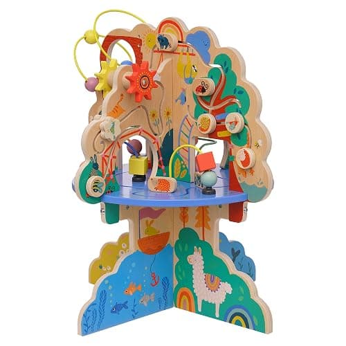 Manhattan Toy Playground Adventure Wooden Toddler Activity Center with Gliders, Abacus Track, Spinners, Spring Toys and Bead Runs thumbnail 3