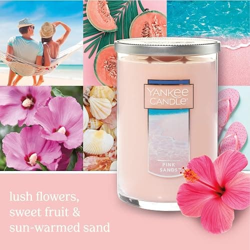 Yankee Candle, Pink Sands Scented Candle, 22oz Large 2-Wick Tumbler with up to 110 Hour Burn Time thumbnail 3