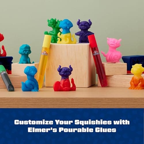 Elmer's Squishies Mix and Match, Kids DIY Activity, Squishy Toys Kit, Creates 4 Mix and Match Characters, 24 Piece Set - Slime Fun, Crafts, Holiday Gift for Ages 6+ thumbnail 6