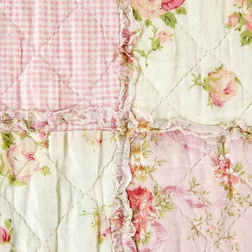 Cozyholy Original 100% Cotton Patchwork Quilt Twin Size Pink Floral Bedspread Coverlet Reversible Vintage Shabby Chic Quilted Throw Blanket Bed Quilt Cover for Couch Sofa thumbnail 3